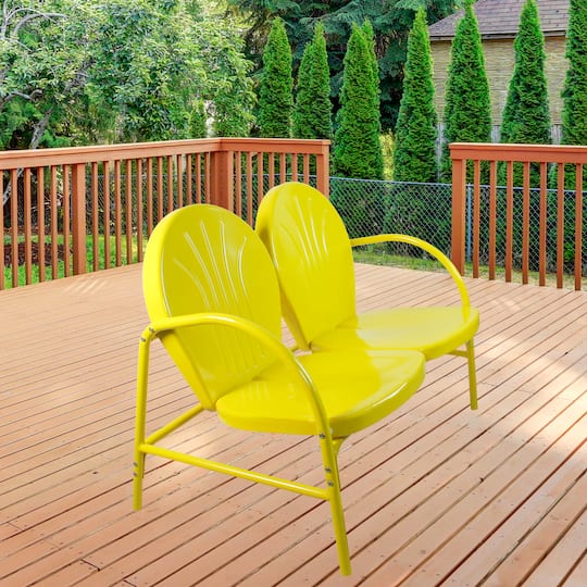 47" Outdoor Retro Tulip Loveseat